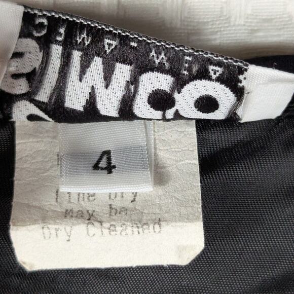 Simco Formalwear 4 Black Metallic Maxi Skirt Satin Shiny Evening Party Y2K - Picture 5 of 5